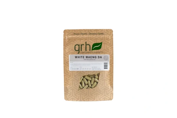 White Maeng Da Kratom Capsules, package of 50C