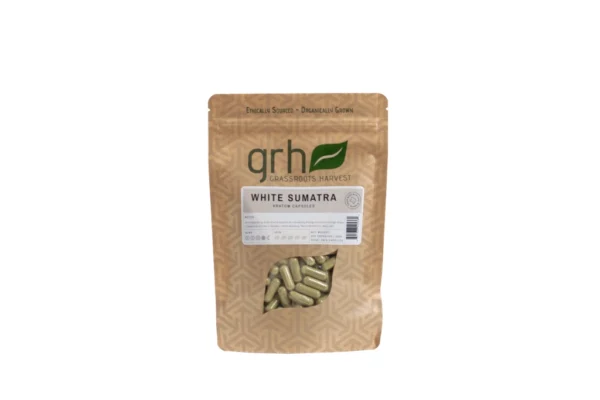 White Sumatra Kratom Capsules, package of 200C