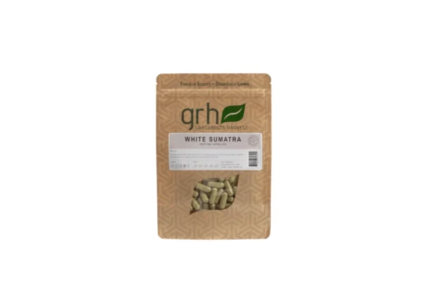 White Sumatra Kratom Capsules, package of 50C