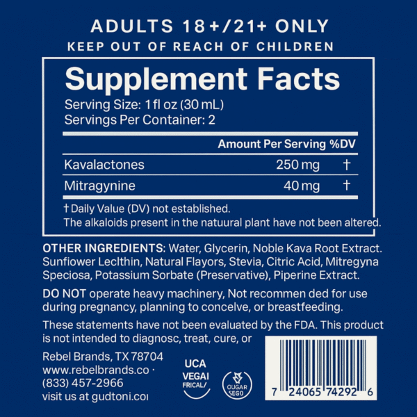 GÜD Tonics Kava Kratom Extract - Baja Bliss - Image 4