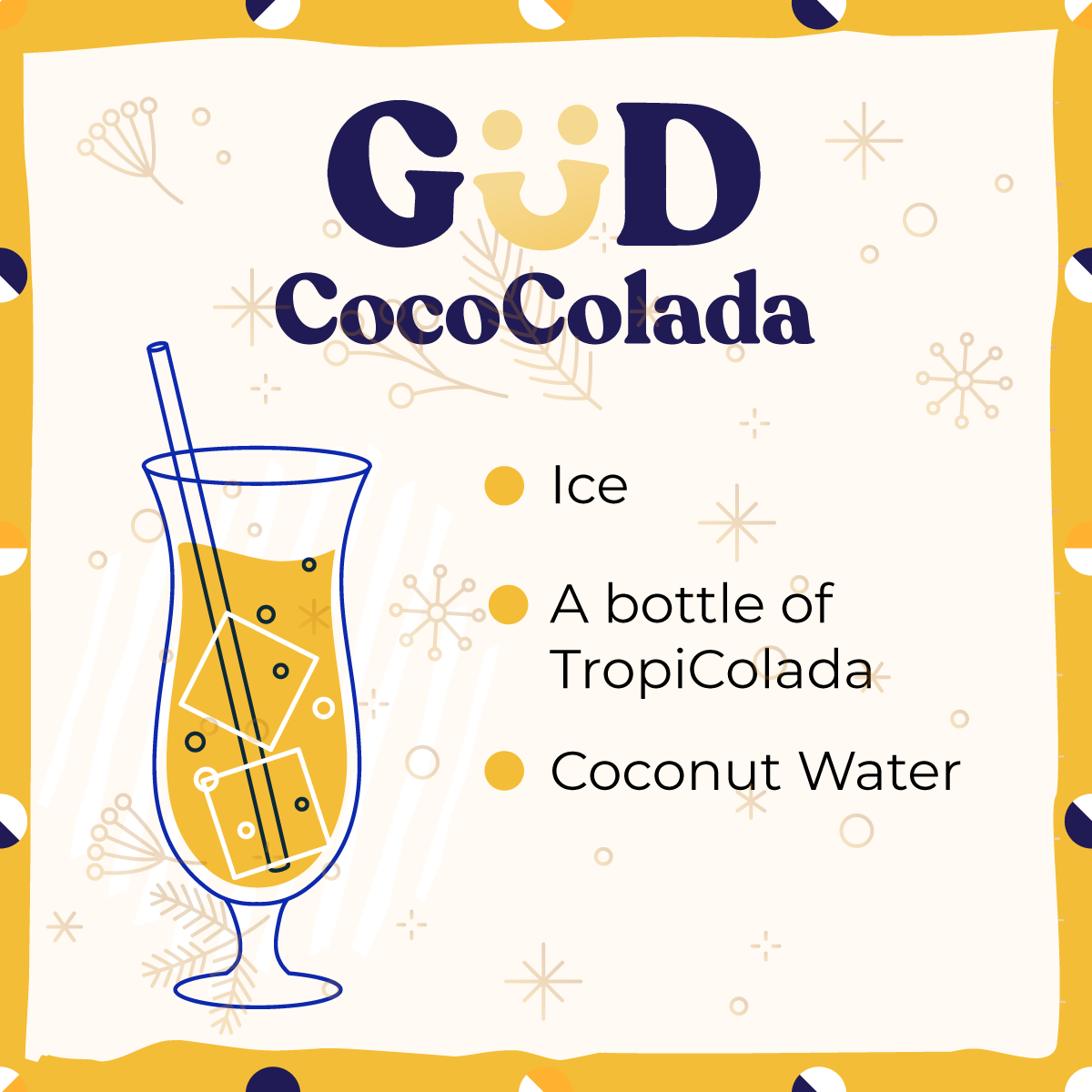 Escape to Paradise: GÜD Tonics CocoColada Mocktail Escape to Paradise: GÜD Tonics CocoColada Mocktail